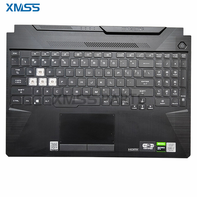 Gaming Keyboard Backlit - パームレストアッパートップケースキーボードバックライト付き ASUS FA506 FX506 FA506U FX506U