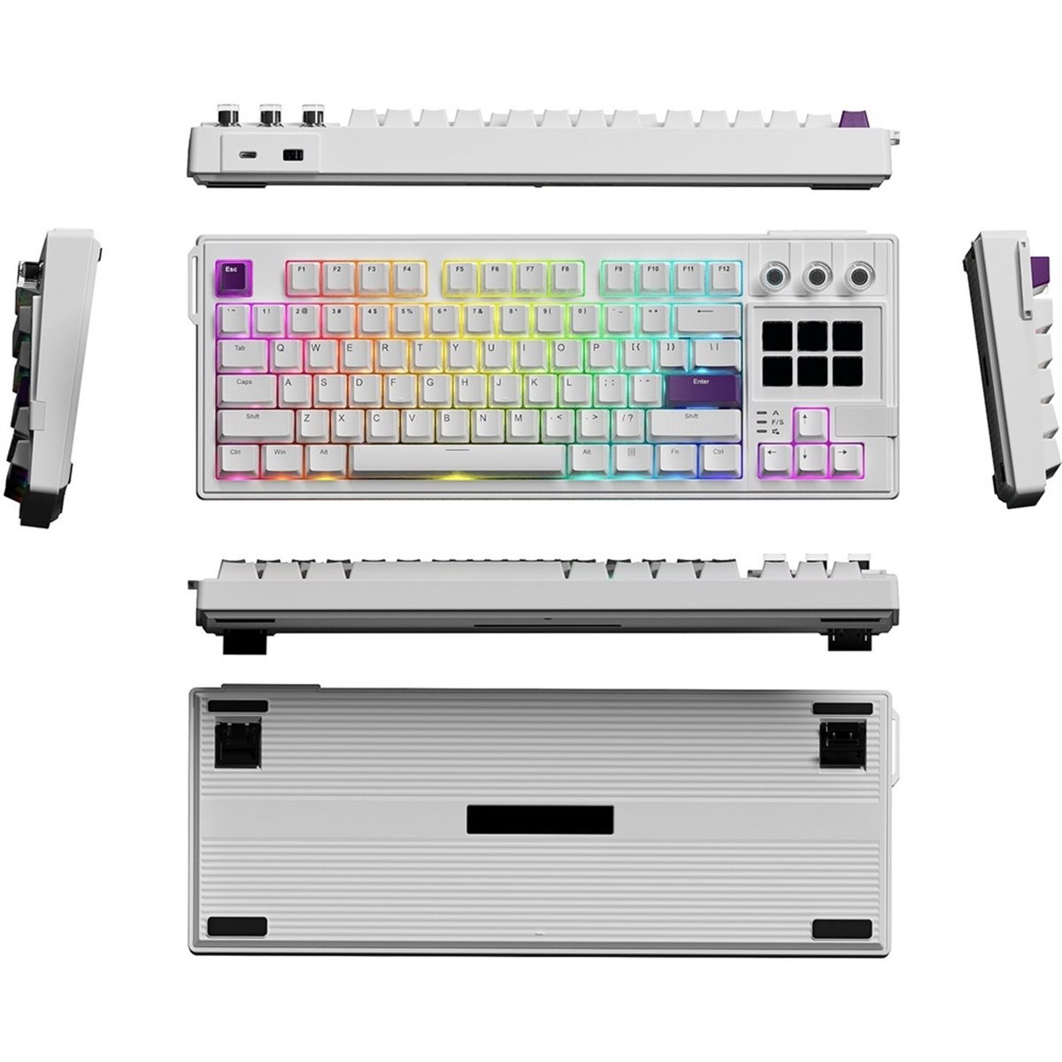 Gaming Keyboard Ergonomics - 更新しました。 K1 PRO ビジュアルメカニカルキーボード マクロLCD有線ゲーミングキーボード RGBバックライト人間工学キーボード