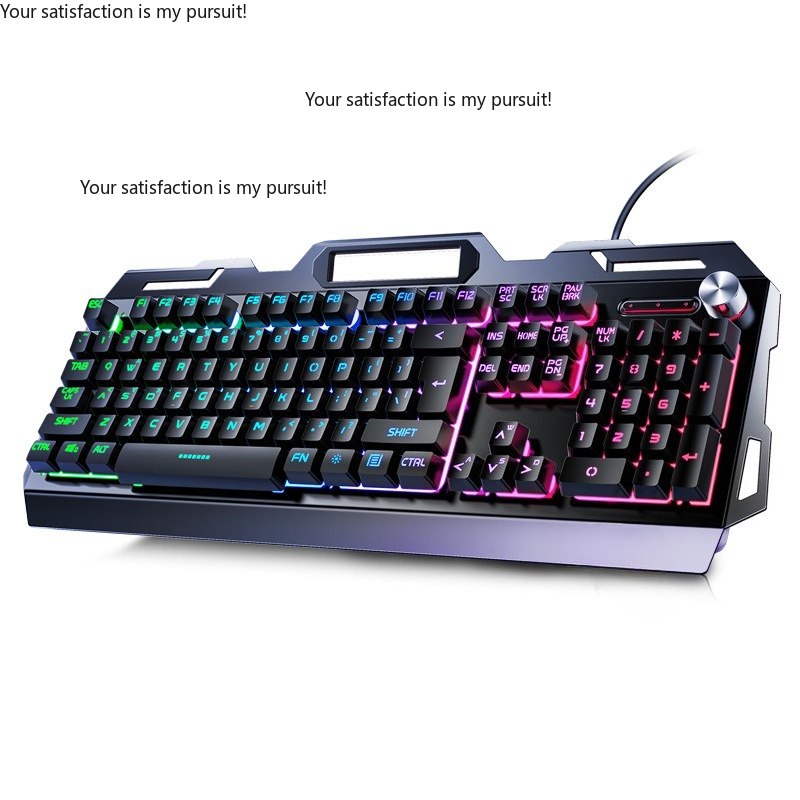 Gaming Keyboard And Mouse Set - Yindiao V2G5 メカニカルタッチメタルキーボード、マウス、ヘッドフォンの 3 点セット、USB 有線ゲーミング