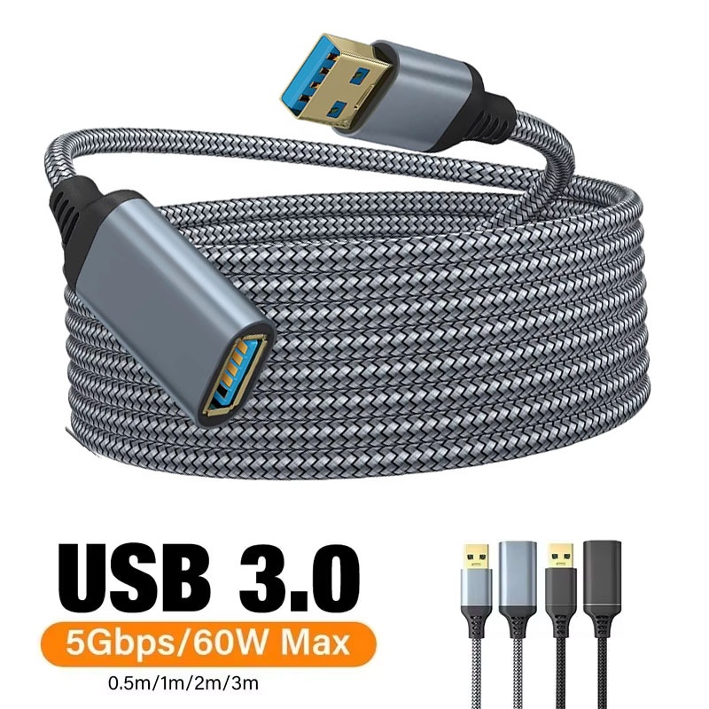 Coiled Usb Cable - USB 3.0 ナイロン編組延長ケーブル USB メス-オス延長コード高速伝送データケーブル PC