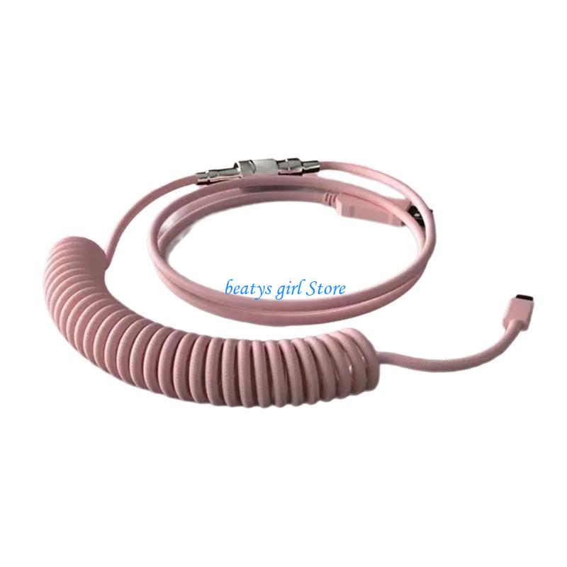Coiled Usb Cable - C7AB メカニカルキーボード用コイル状 USB タイプ C ケーブル、取り外し可能なデザイン