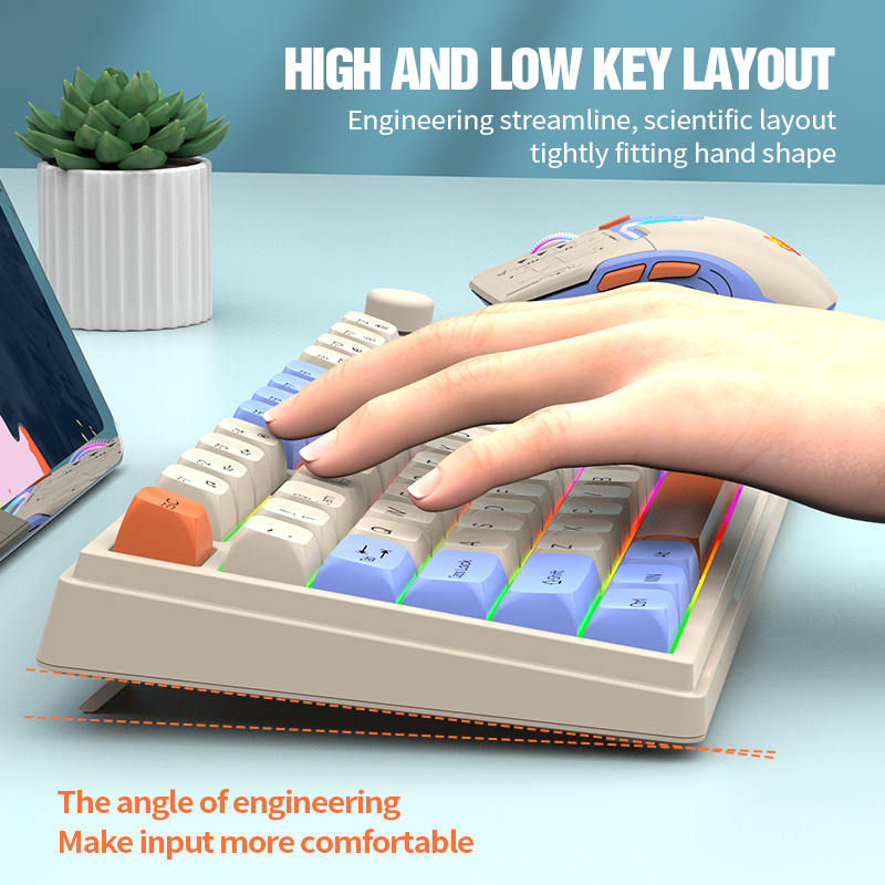 デュアルモード 2.4 グラム Bluetooth ワイヤレ - Gaming Keyboard And Mouse Set のレビューと価格