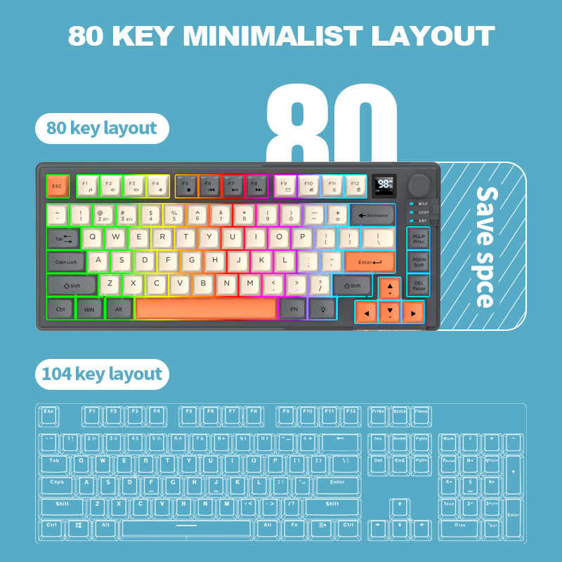 デュアルモード 2.4 グラム Bluetooth ワイヤレ - Gaming Keyboard And Mouse Set のレビューと価格
