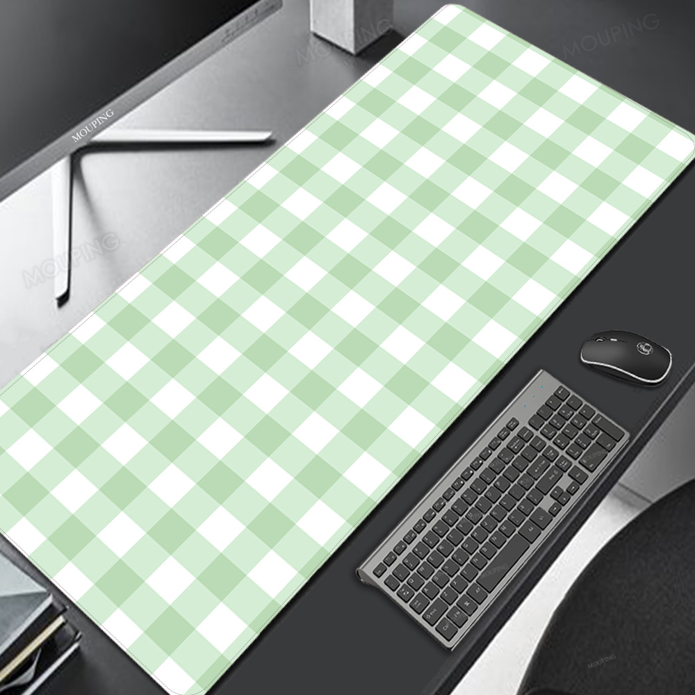 ピンクの格子マウスパッドかわいいかわいいマウスパッドデスクマ - Gaming Keyboard Mouse Combo のレビューと価格