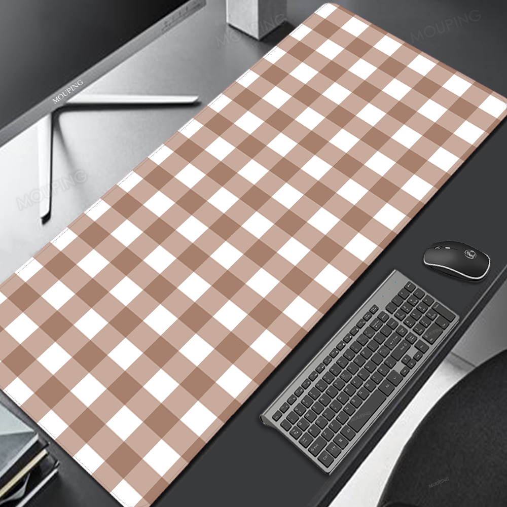 ピンクの格子マウスパッドかわいいかわいいマウスパッドデスクマ - Gaming Keyboard Mouse Combo のレビューと価格