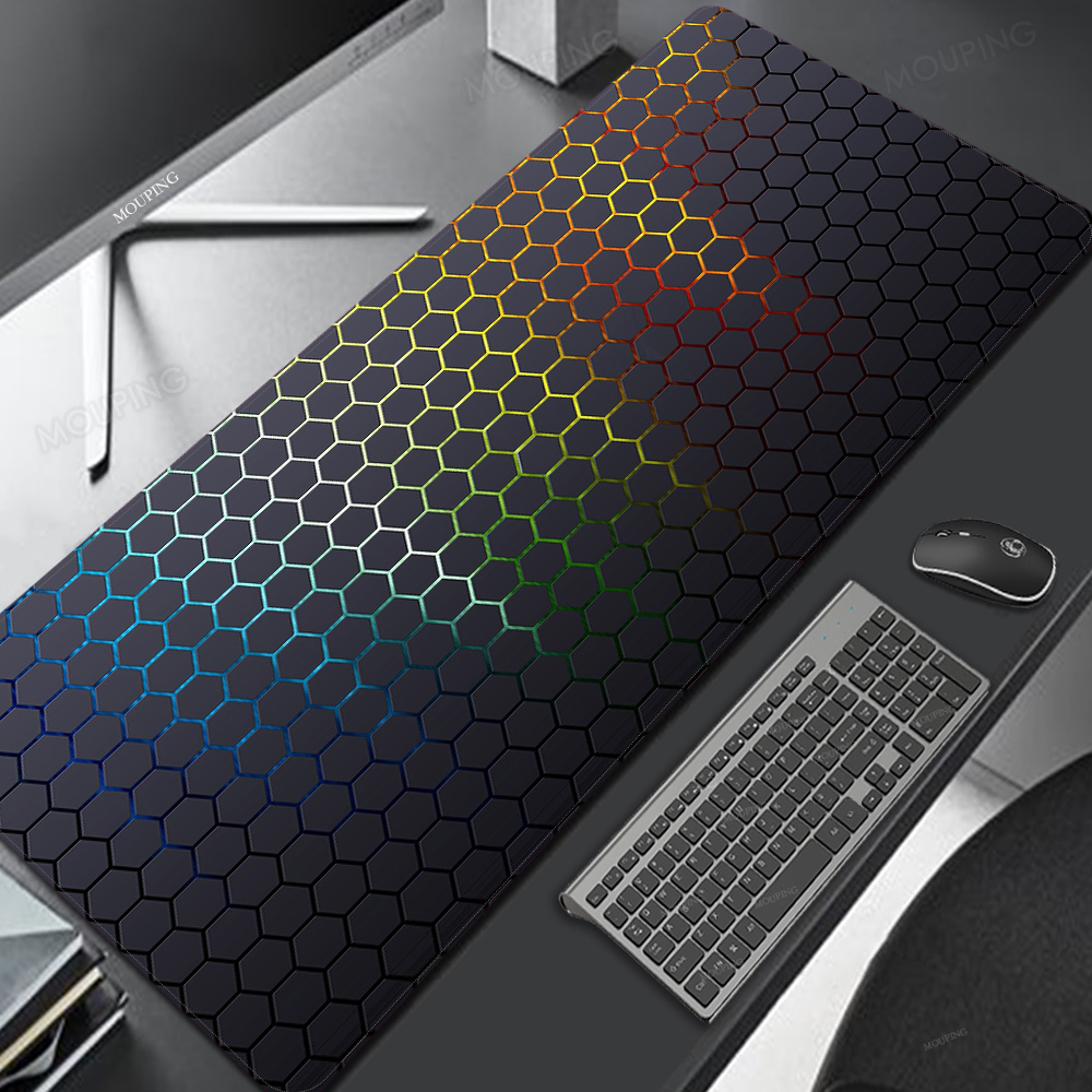 ピンクの格子マウスパッドかわいいかわいいマウスパッドデスクマ - Gaming Keyboard Mouse Combo のレビューと価格