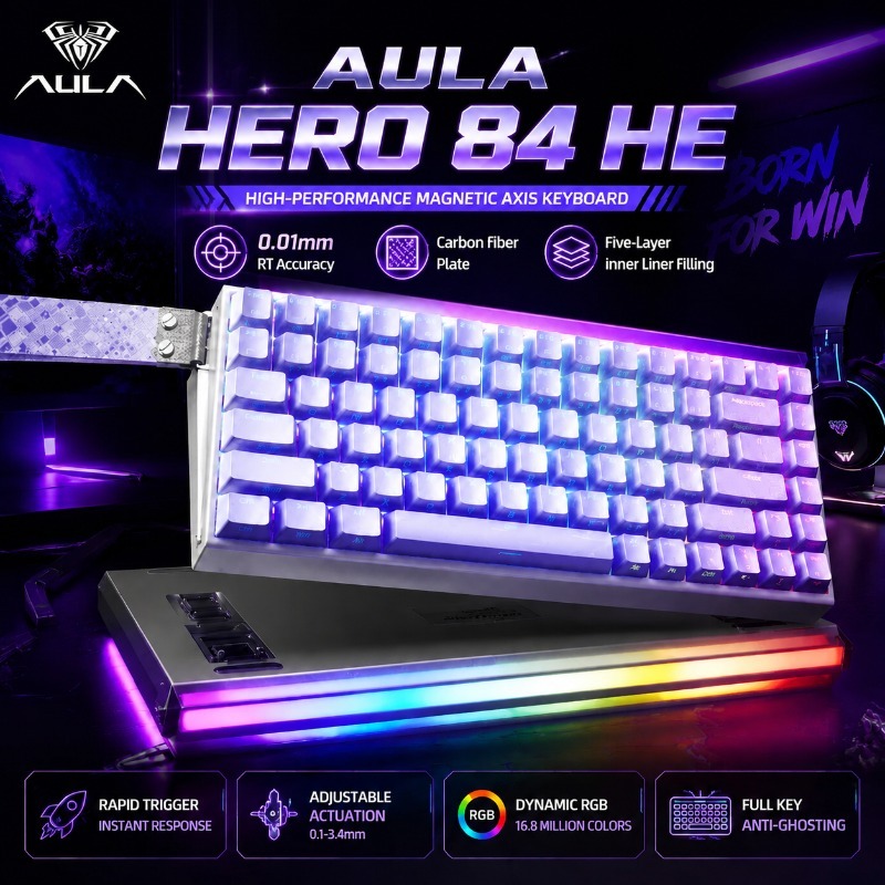 AULA HERO84 磁気式ゲーミングメカニカルキーボード - Gaming Keyboard Backlit のレビューと価格