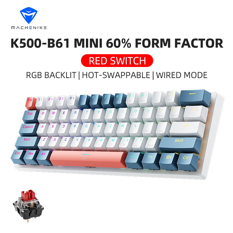 K500-B61 Machenike ミニメカニカルキーボー - Gaming Keyboard E Yooso のレビューと価格