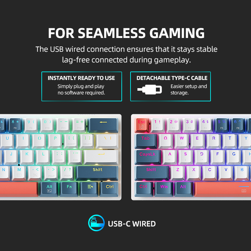 K500-B61 Machenike ミニメカニカルキーボー - Gaming Keyboard E Yooso のレビューと価格