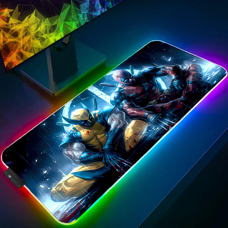 LED マウスパッドゲーミングバックライトロックエッジアニメ - Gaming Keyboard Backlit のレビューと価格