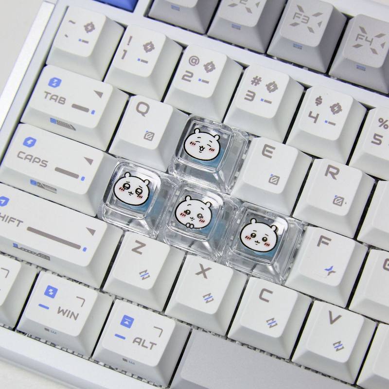 Chiikawa 4 個手作り透明 PC バックライト付きパ - Gaming Keyboard Backlit のレビューと価格