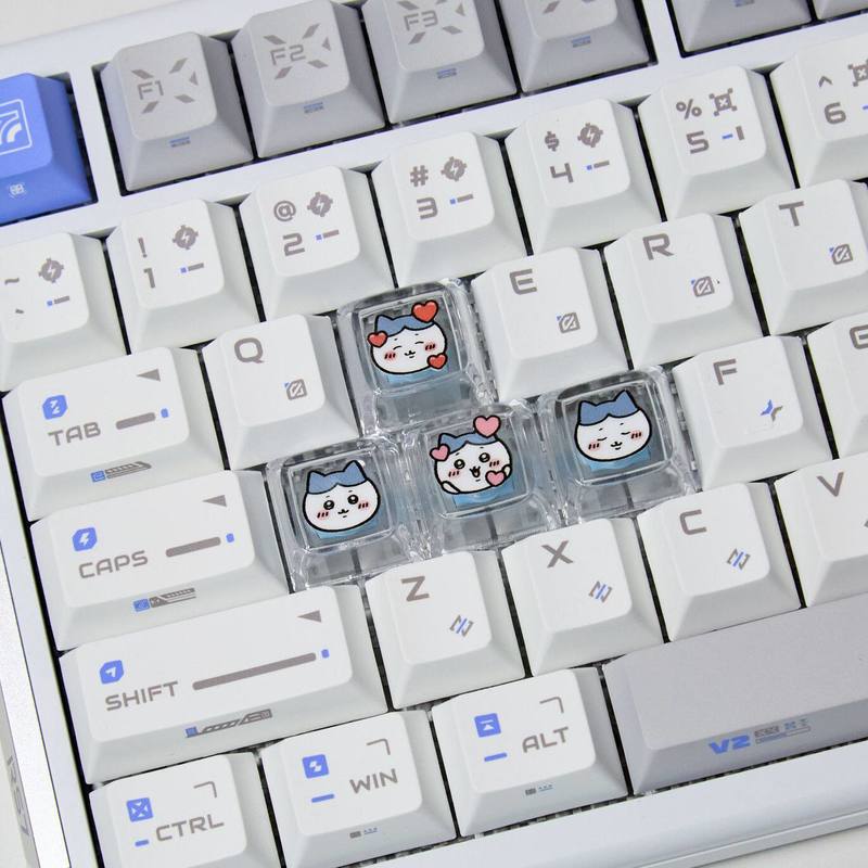 Chiikawa 4 個手作り透明 PC バックライト付きパ - Gaming Keyboard Backlit のレビューと価格