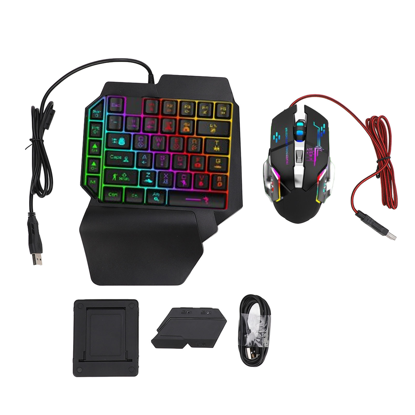 キーボード マウス コンバーター セット 応答性の高い片手キ - Gaming Keyboard And Mouse Set のレビューと価格