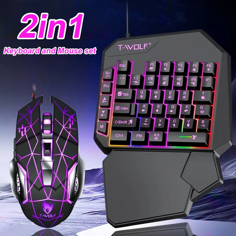 FocusOnPC TF900 2-in-1モバイルゲーミン - Gaming Keyboard And Mouse Set のレビューと価格