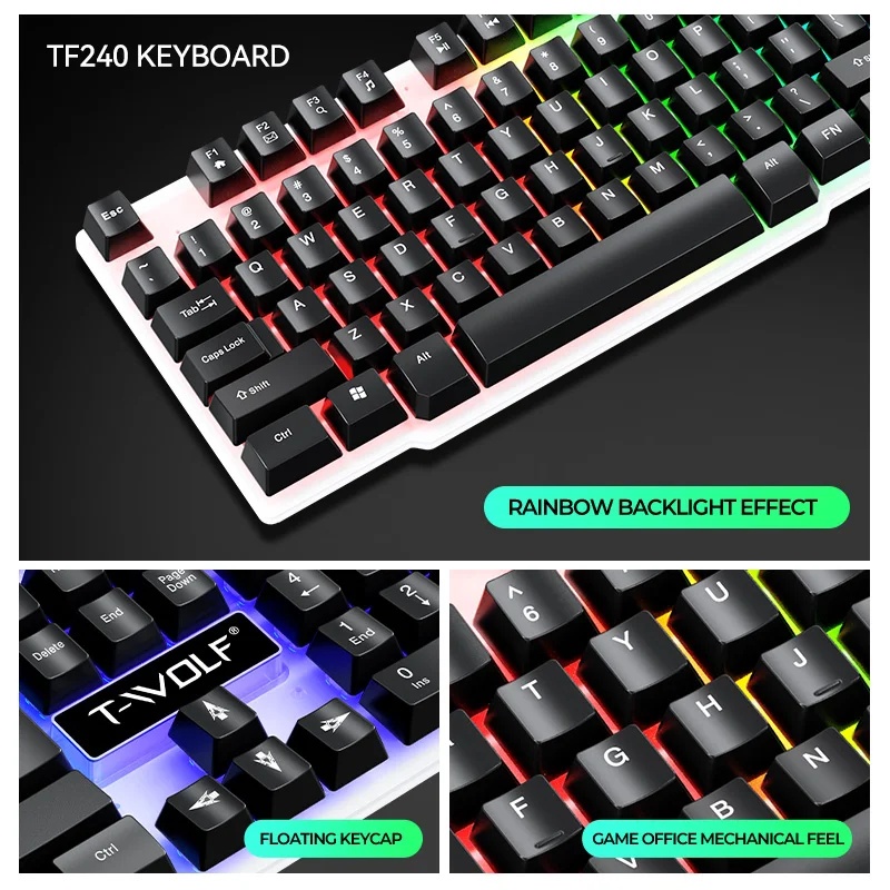新しいUSBキーボードとマウスのゲーミングヘッドセットコンボ - Gaming Keyboard And Mouse Set のレビューと価格