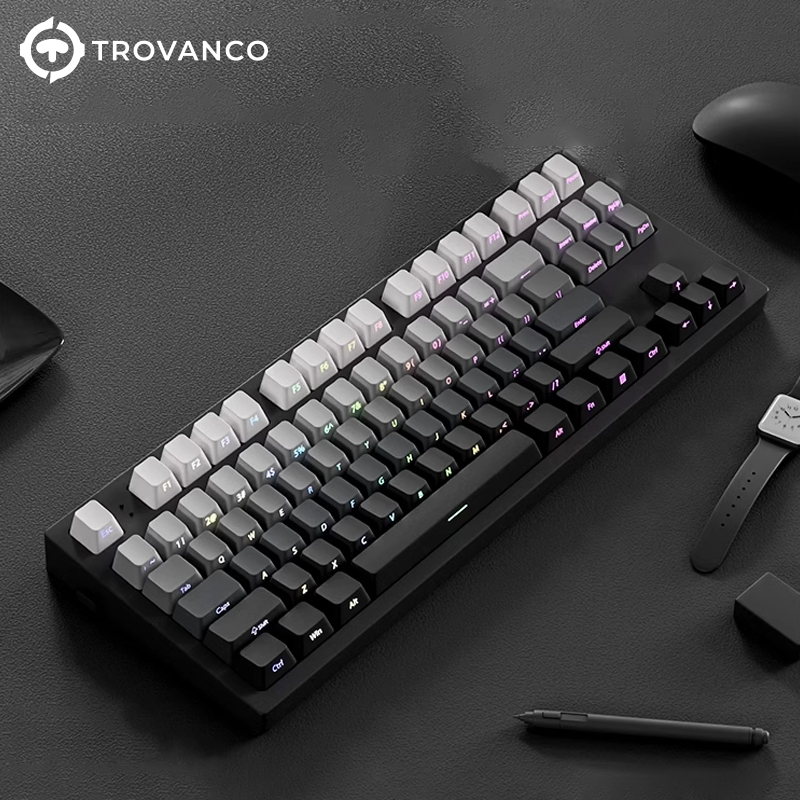 130キー グラデーションキーキャップ サイドプリントPBT - Gaming Keyboard Typewriter のレビューと価格