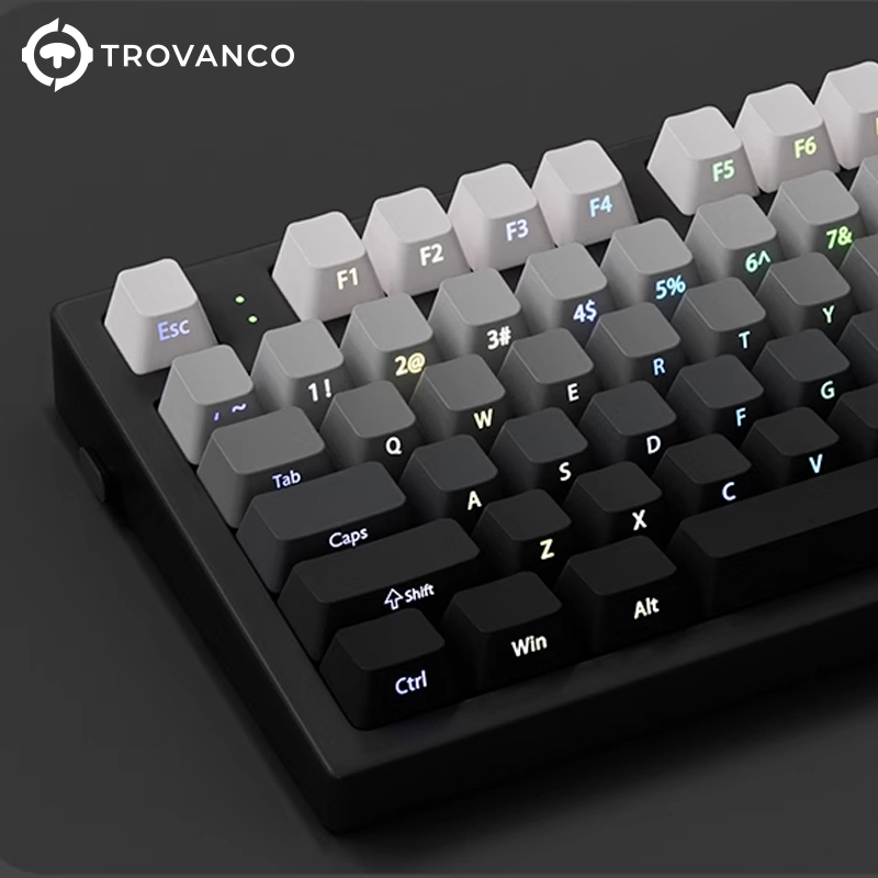 130キー グラデーションキーキャップ サイドプリントPBT - Gaming Keyboard Typewriter のレビューと価格
