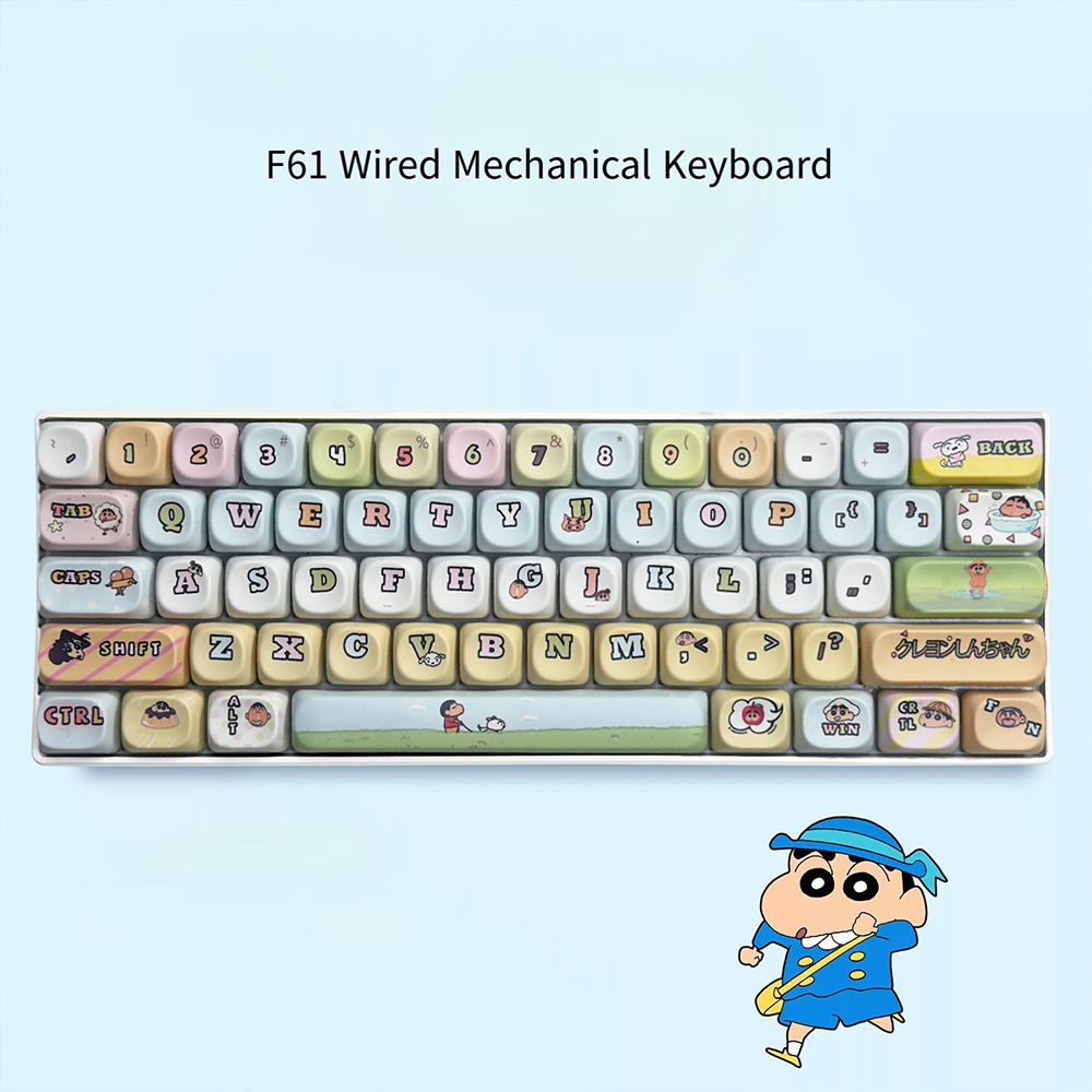 クレヨンしんちゃん 61 キーメカニカルキーボード Rgb  - Keyboard Gaming Blue Switch のレビューと価格
