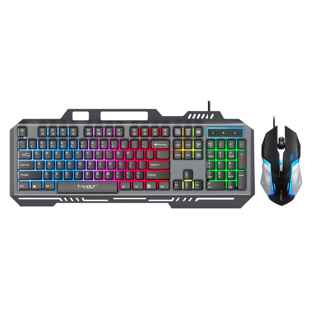 Twolfバックライト付き有線ゲーミングキーボード、マウス付 - Gaming Keyboard Mouse Combo のレビューと価格