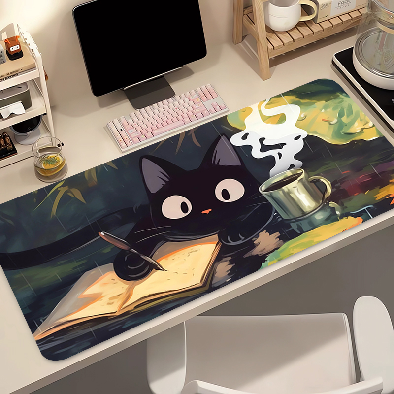 かわいい黒猫シリコンソフトゲーミングマウスパッド大型キーボー - Gaming Keyboard High Ground のレビューと価格