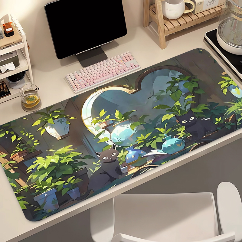 かわいい黒猫シリコンソフトゲーミングマウスパッド大型キーボー - Gaming Keyboard High Ground のレビューと価格